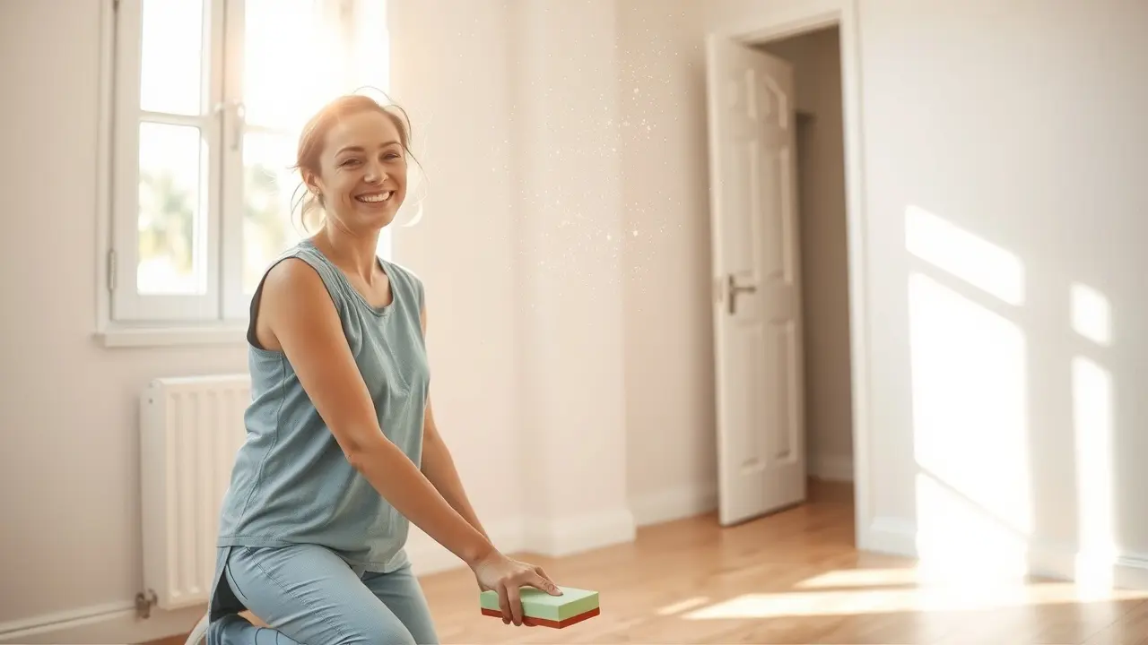 Significado de Sonhar com Faxina: Descubra as Mensagens Ocultas Pessoa feliz limpando a casa ensolarada