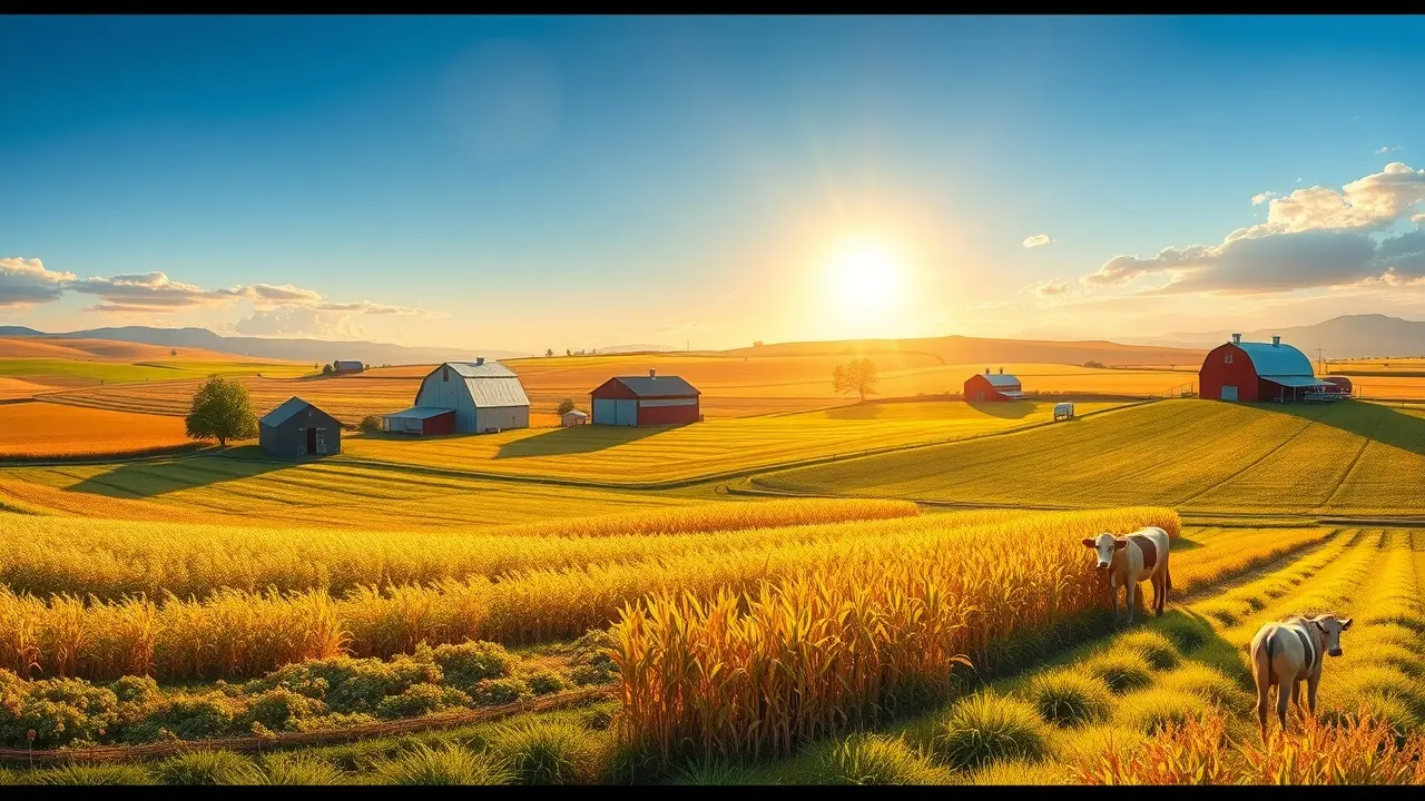 Fazenda exuberante em sonho