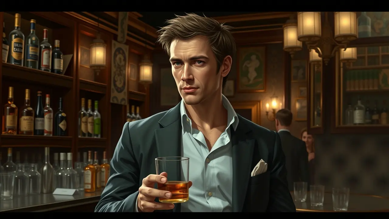 Felix Leiter em um bar, reflexão sobre amizade e apoio