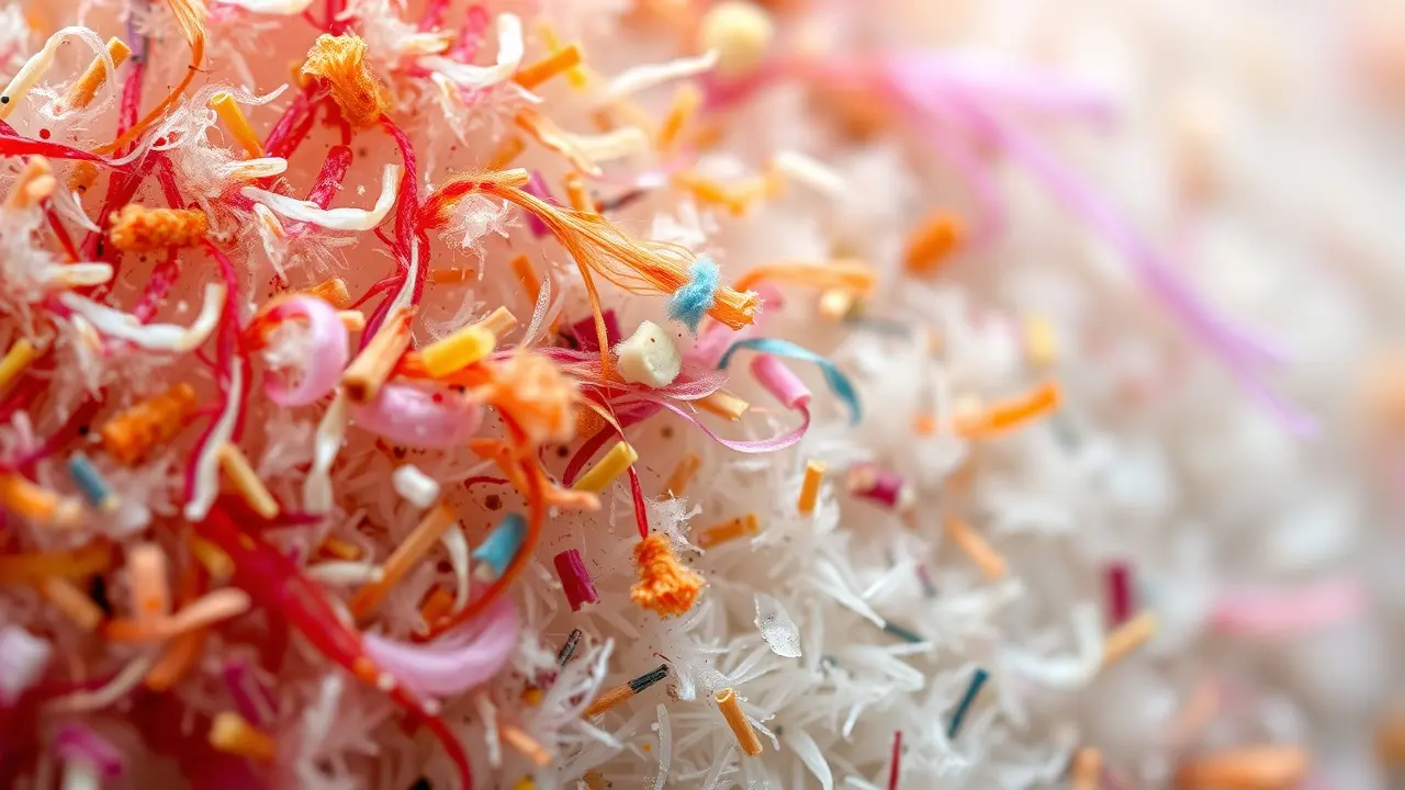 Sonhar com Fiapo: Decifre os Significados Ocultos! Diversos fiapos coloridos em close-up.