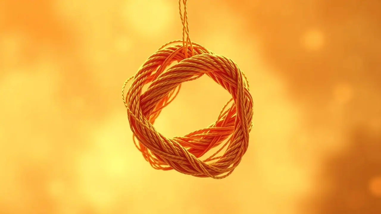 Sonhar com Fidelidade: Descubra os Significados Ocultos Fios dourados entrelaçados representando fidelidade em sonho