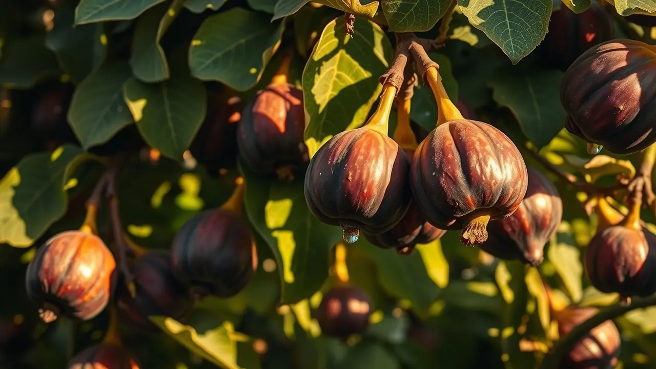 Figos maduros em figueira