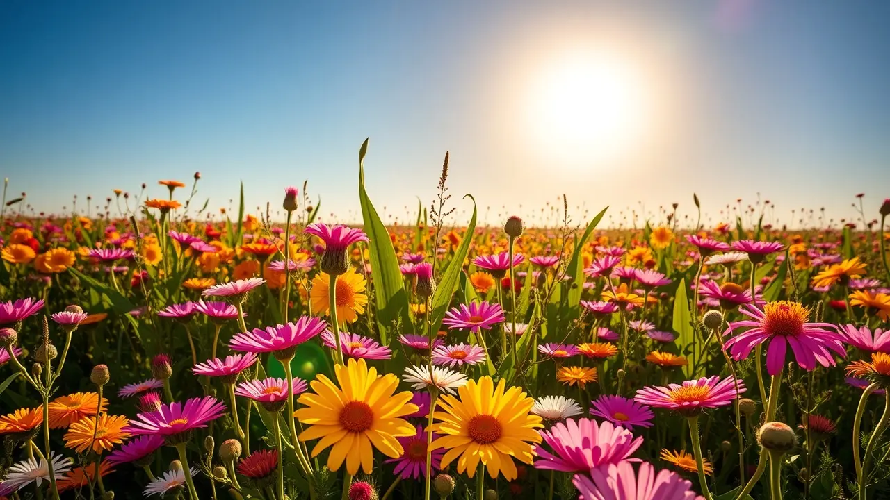 Sonhar com Florescimento: Desvendando os Significados Ocultos Campo florido e colorido