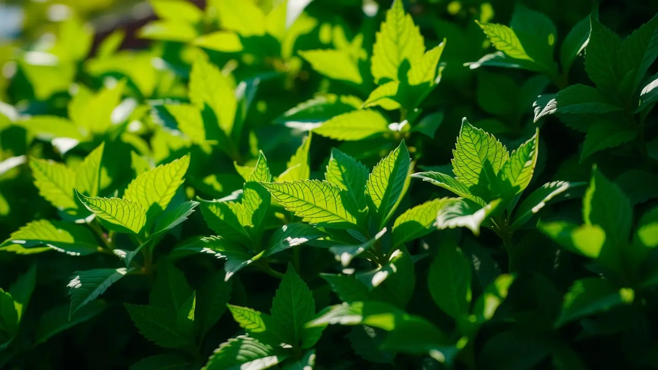 Folhagem verde exuberante