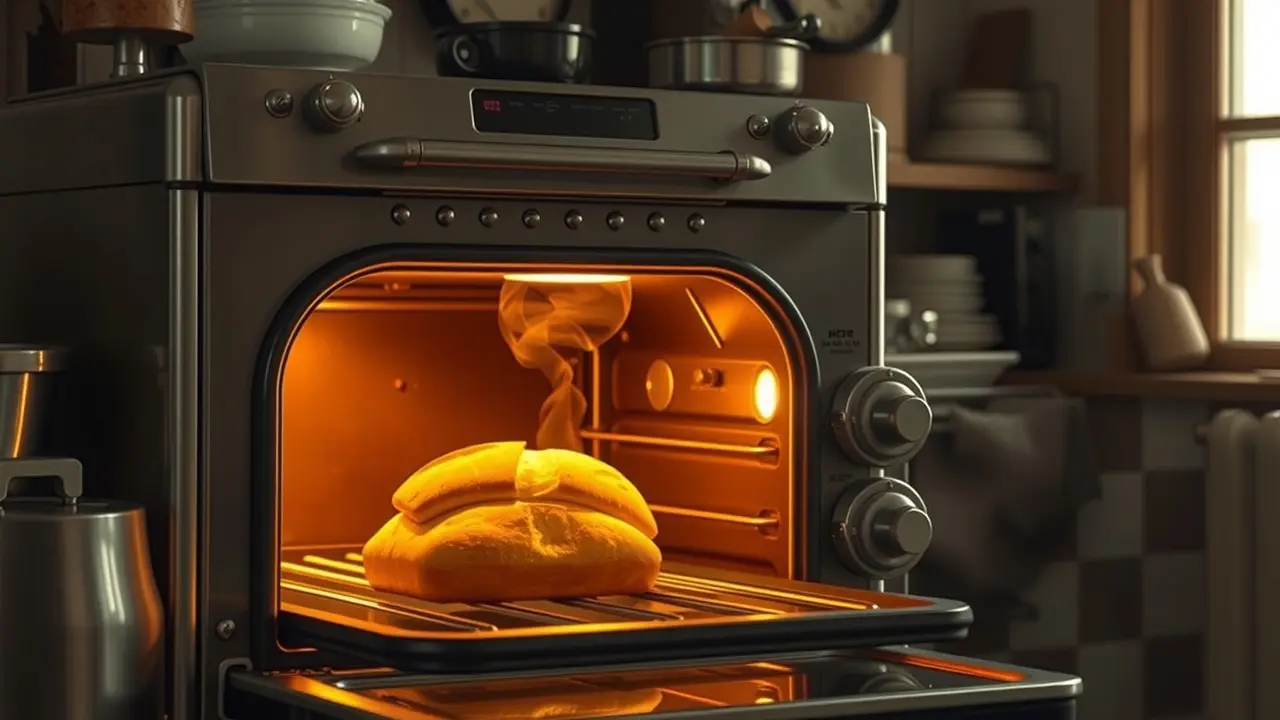 Sonhar com Forno: Descubra os Significados e Interpretações! Forno emitindo calor, assando pão caseiro.