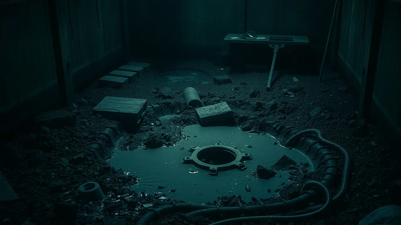 Sonhar com Fossa: Descubra o Significado Oculto dos Seus Sonhos Visão perturbadora de uma fossa transbordando em sonho.