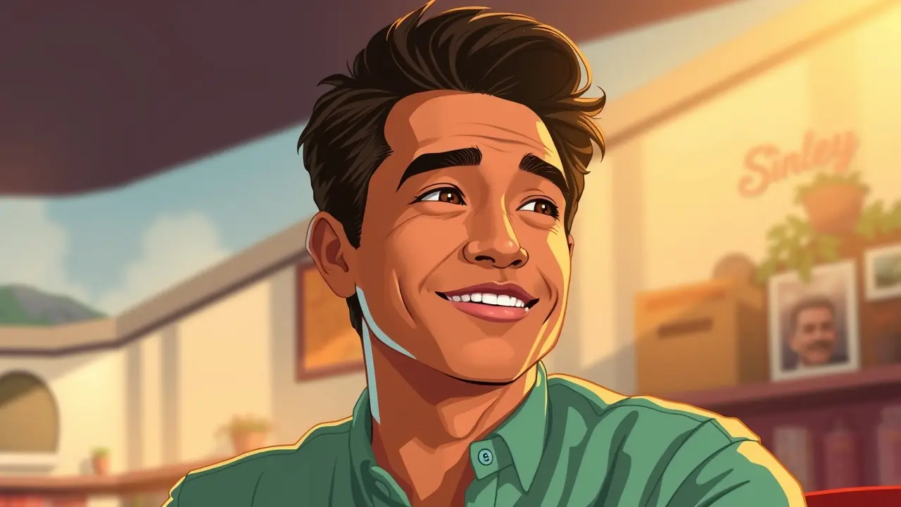 Significado de Sonhar com Francisco Cuoco: Interpretações e Reflexões Francisco Cuoco sorrindo, cena de novela ao fundo