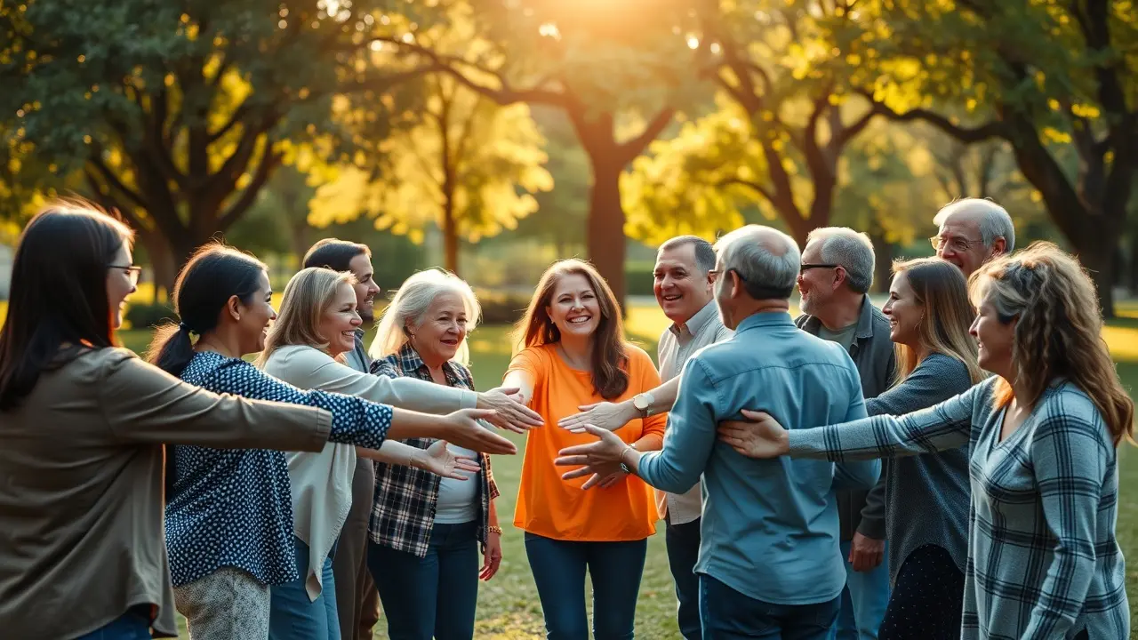 Sonhar com Fraternidade: Descubra o Significado e a Mensagem Oculta Grupo diverso de pessoas de mãos dadas simbolizando fraternidade.