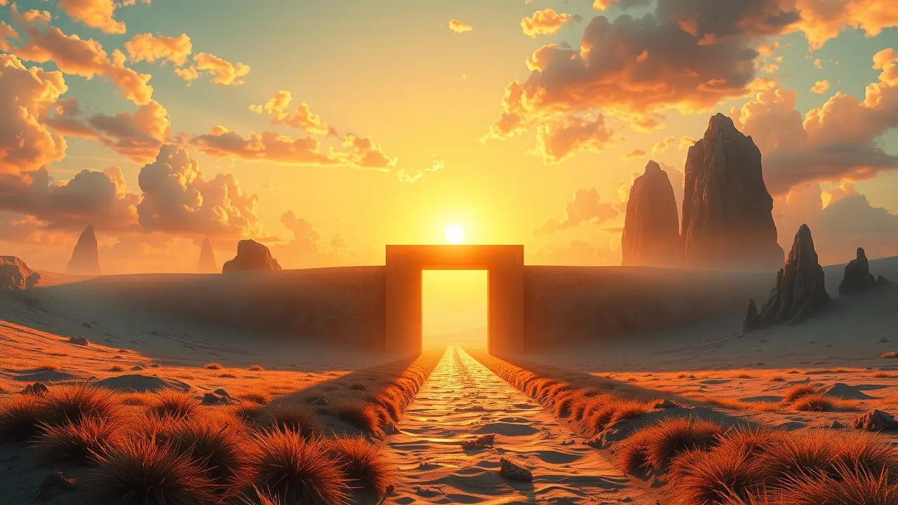 Sonho com fronteira simbolizando transição.