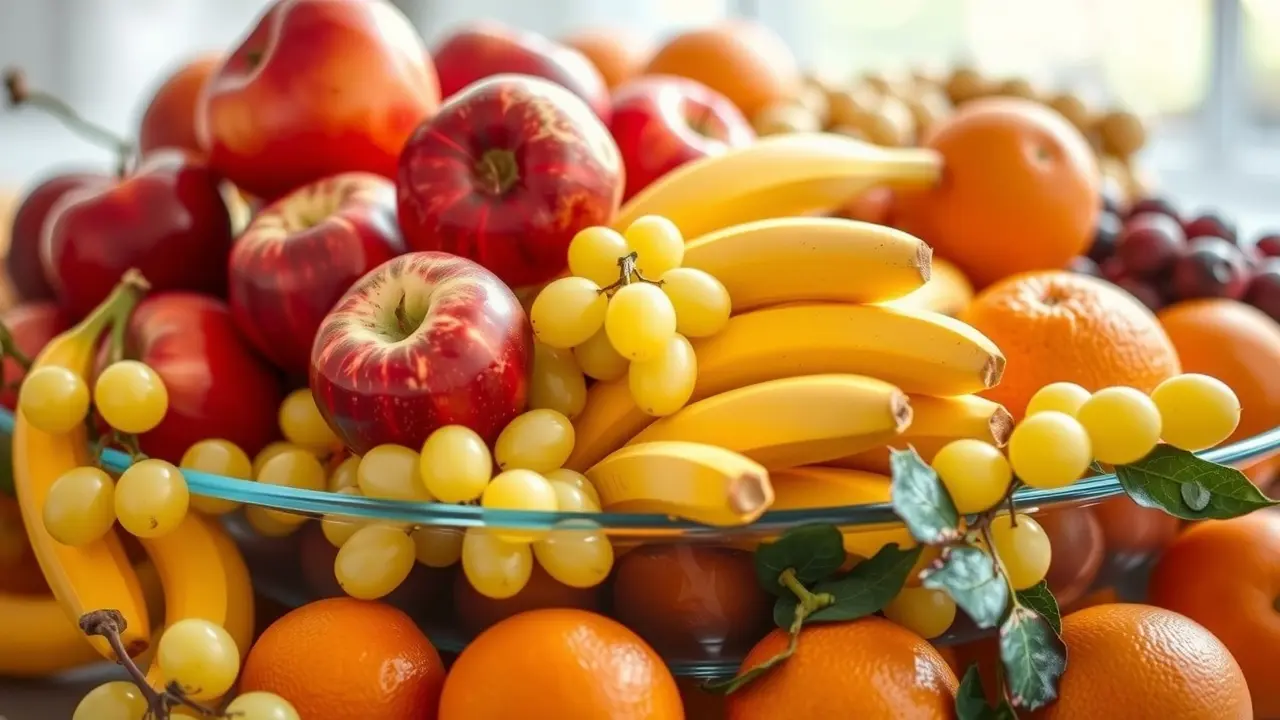 Fruteira colorida e abundante