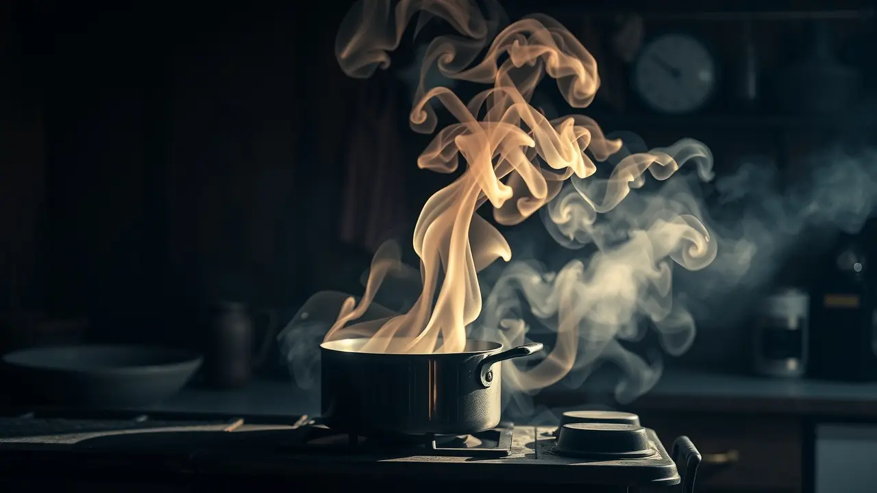 Interpretação de sonho: fumaça misteriosa sobre panela