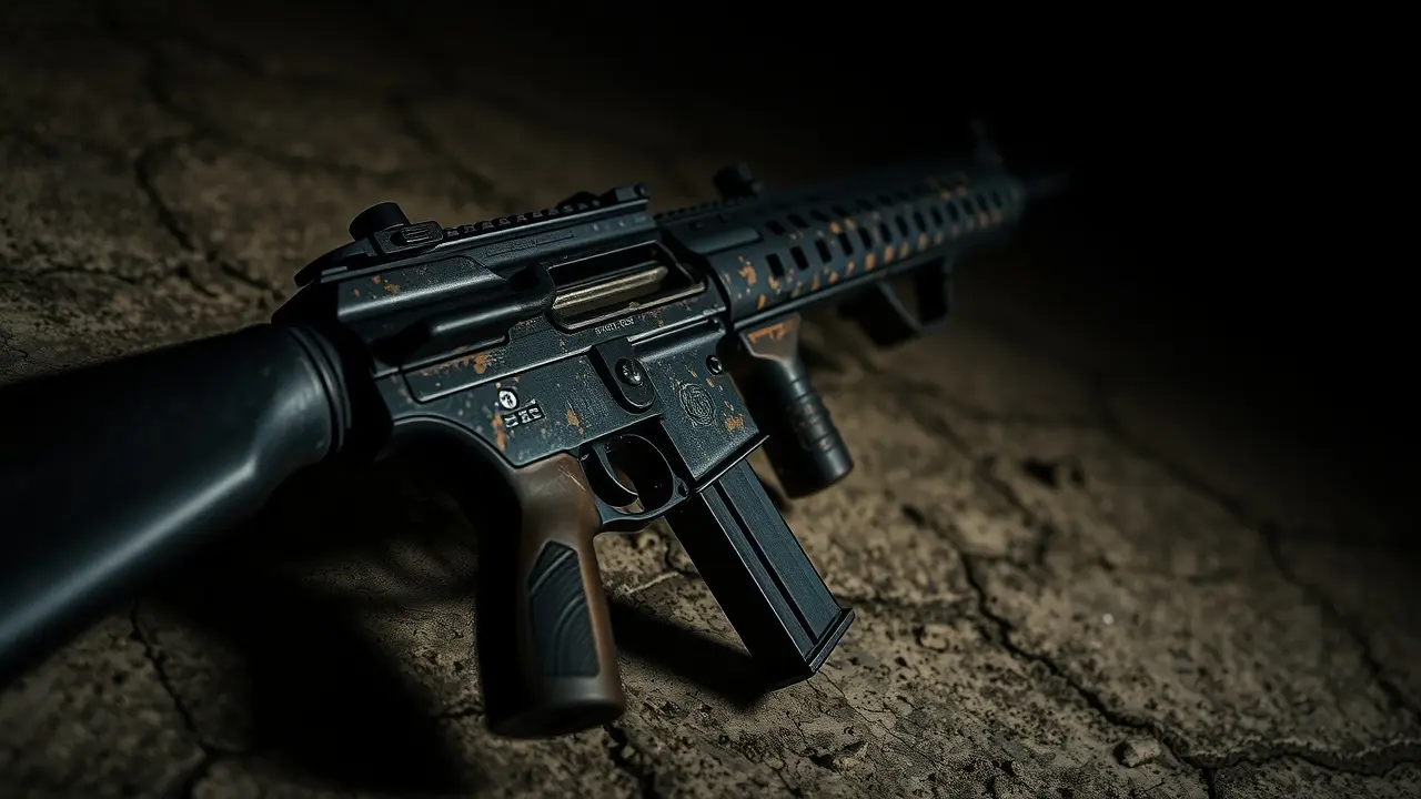 Sonhar com Fuzil: Descubra os Significados Ocultos e Suas Interpretações Fuzil em superfície de concreto rachado