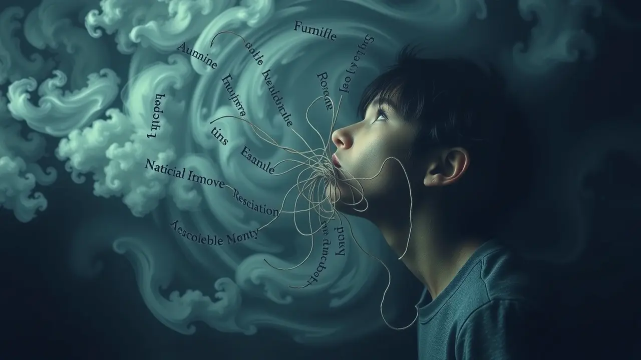 Pessoa com dificuldades de comunicação em sonho