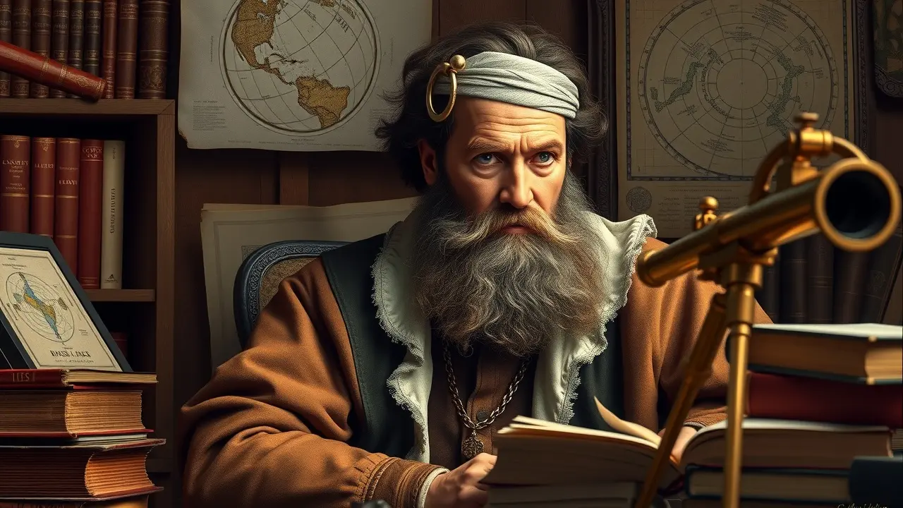 Galileu Galilei em seu escritório