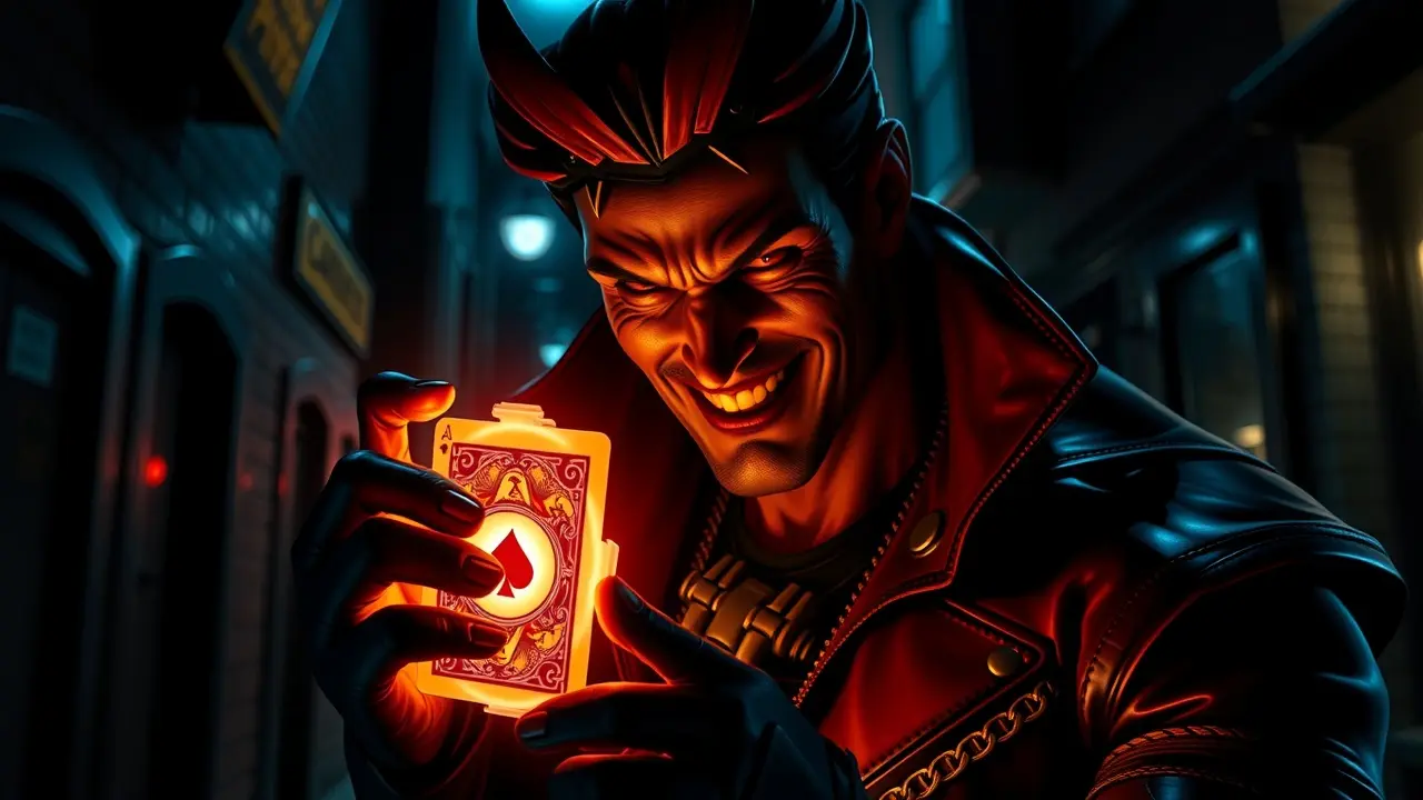 Sonhar com Gambit: Descubra os Significados e Segredos! Gambit sorrindo segurando carta energizada