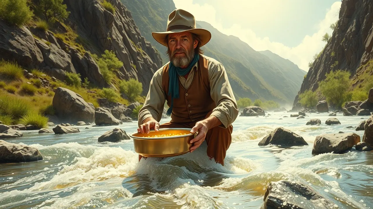 Sonhar com Garimpeiro: Descubra os Significados e Simbolismos Ocultos Garimpeiro procurando ouro no rio