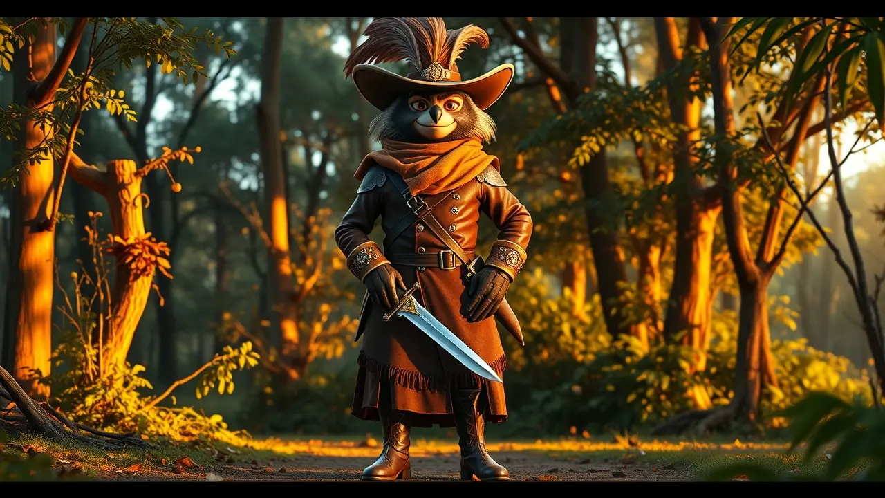 O Significado Detalhado de Sonhar com Gato de Botas Gato de Botas confiante na floresta