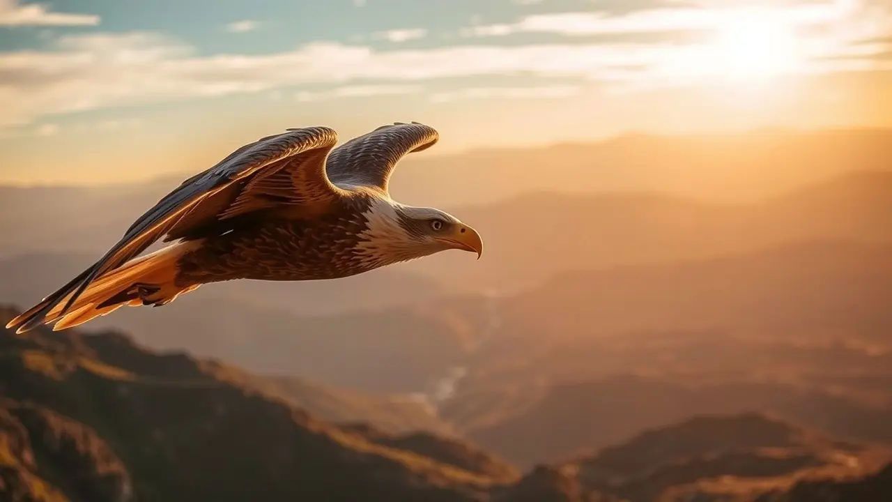 Sonhar com Gavião-Real: Desvende os Significados e Simbolismos Gavião-real voando em montanha