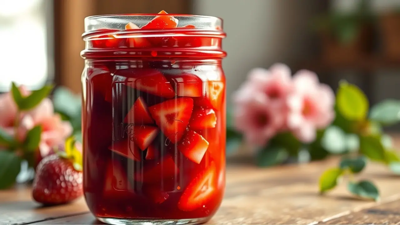 Significado de Sonhar com Geleia: Interpretações e Simbolismos Pote de geleia de morango caseira