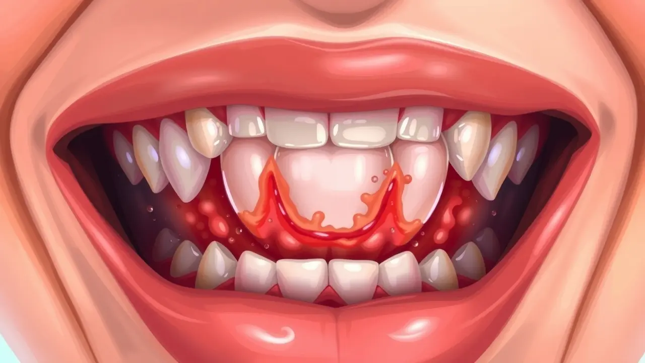 Gengivas inflamadas em sonho