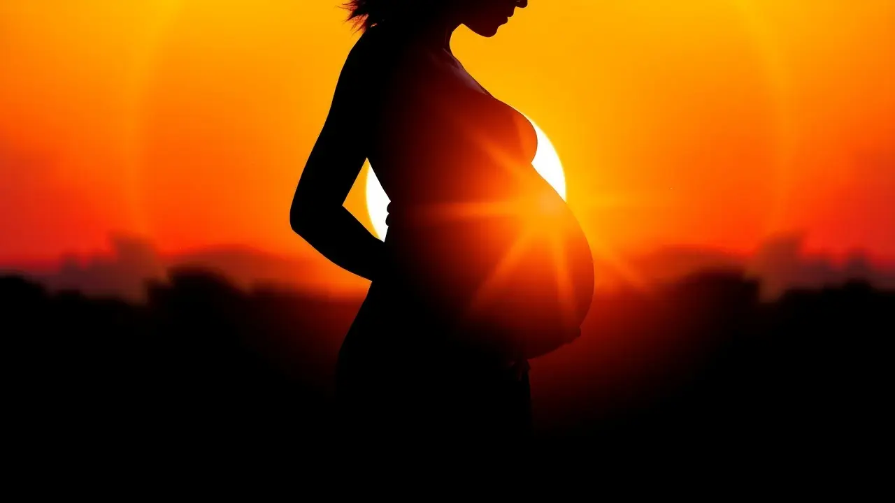 Sonhar com Gestação: Descubra os Significados e Simbolismos Mulher grávida silhueta com nascer do sol simbolizando novos começos.