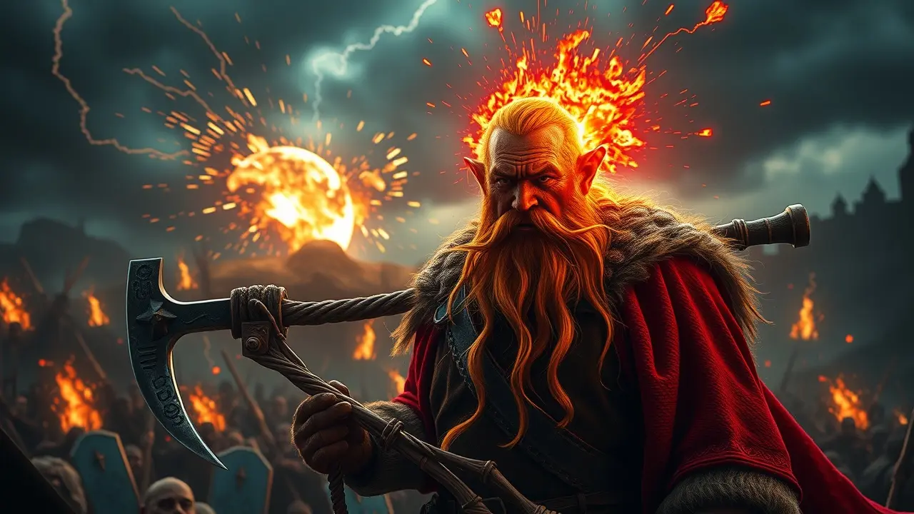 Sonhar com Gimli: Desvende os Significados Ocultos Gimli em um campo de batalha onírico.