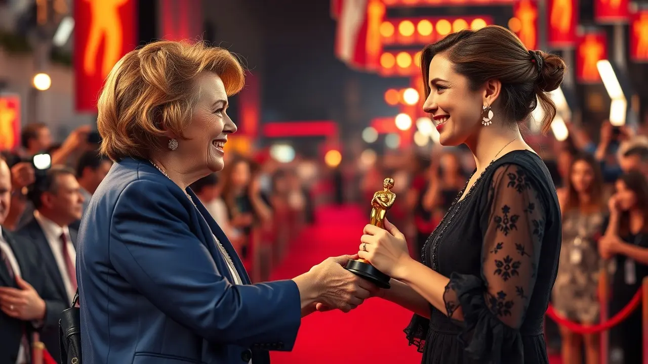 Significado de Sonhar com Gloria Pires: Interpretações e Simbolismos Gloria Pires entregando prêmio para jovem atriz