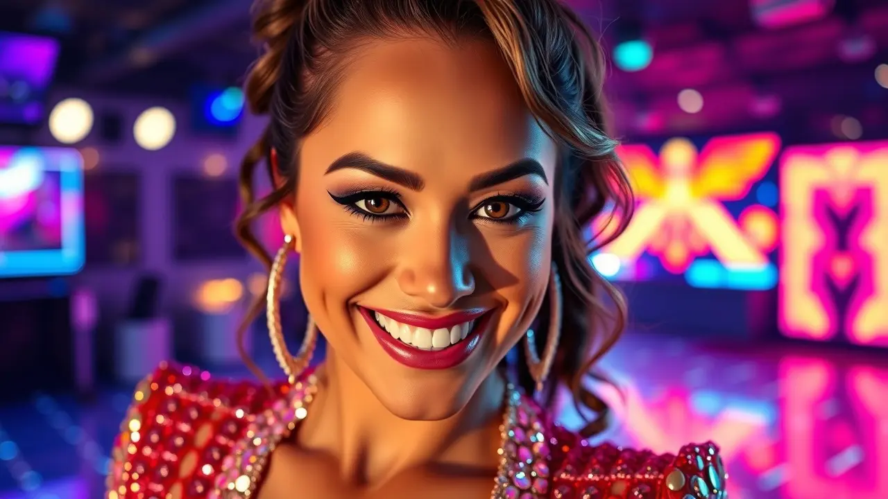 Sonhar com Gretchen: Descubra o Significado e as Interpretações Gretchen sorrindo em um palco iluminado.