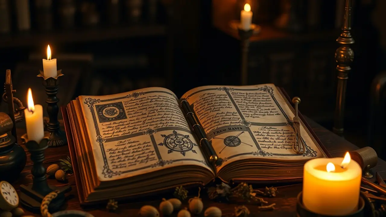 Sonhar com Grimório: Desvende os Mistérios e Significados Ocultos Grimório antigo com símbolos misteriosos