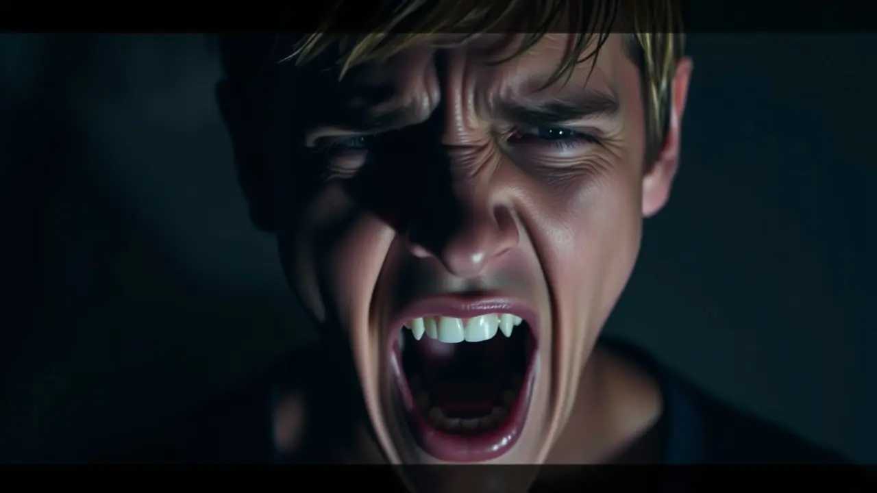 Mulher gritando em silêncio, representando a angústia de um sonho