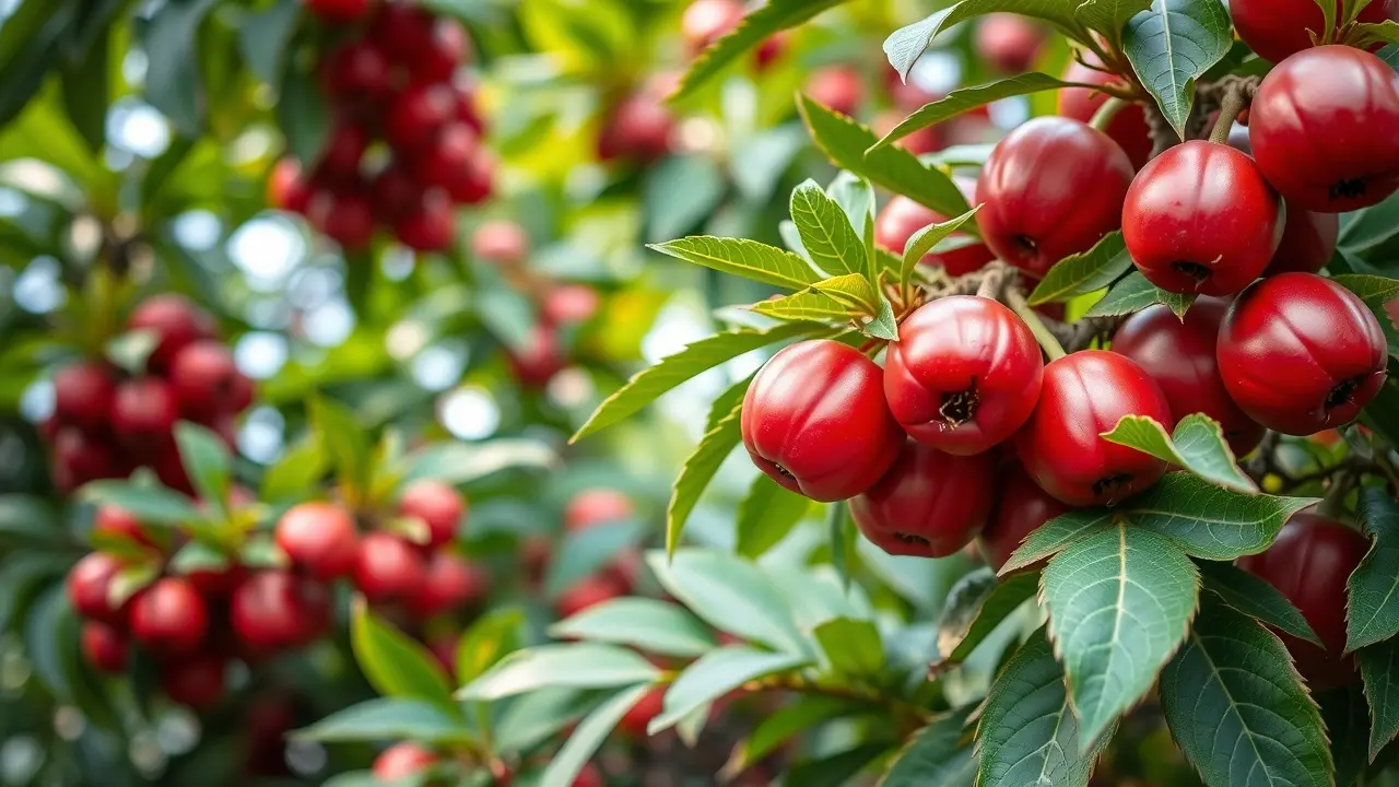 Sonhar com Grumixama: Desvende os Significados e Simbolismos Ocultos Árvore de grumixama carregada de frutos vermelhos
