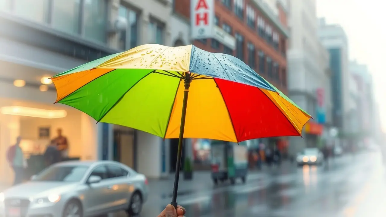 Sonhar com Guarda-Chuva: Descubra os Significados! Guarda-chuva colorido protegendo da chuva