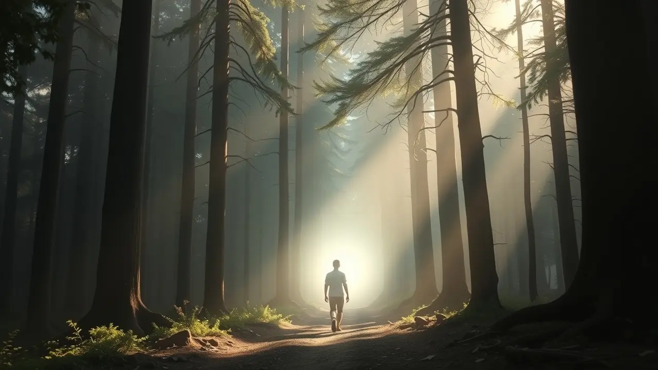 Sonhar com Guia: Descubra os Significados e Interpretações Guia luminoso guiando em floresta escura