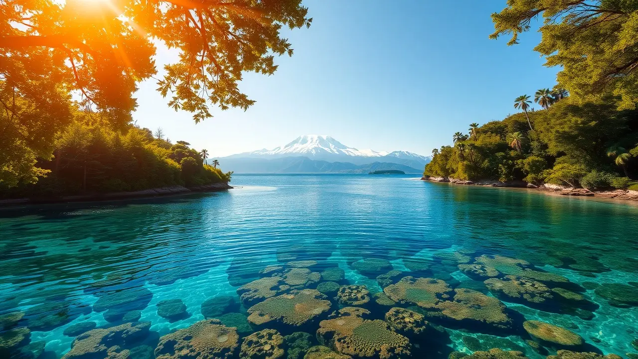 Habitat natural diverso: floresta, oceano e montanhas.