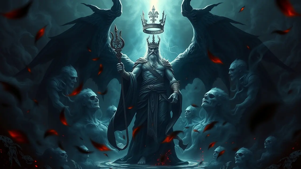 Hades, o deus do submundo em um sonho.