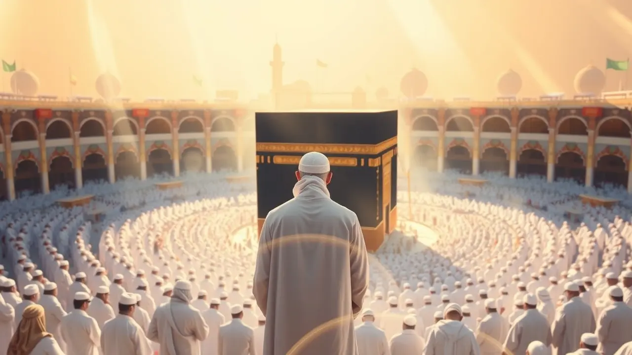 Sonhar com Hajj: Descubra o Significado Espiritual e Profundo Peregrino em frente à Kaaba durante o Hajj