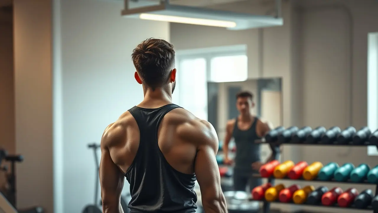Sonhar com Halter: Descubra o Significado e as Mensagens Ocultas Pessoa olhando para halteres na academia