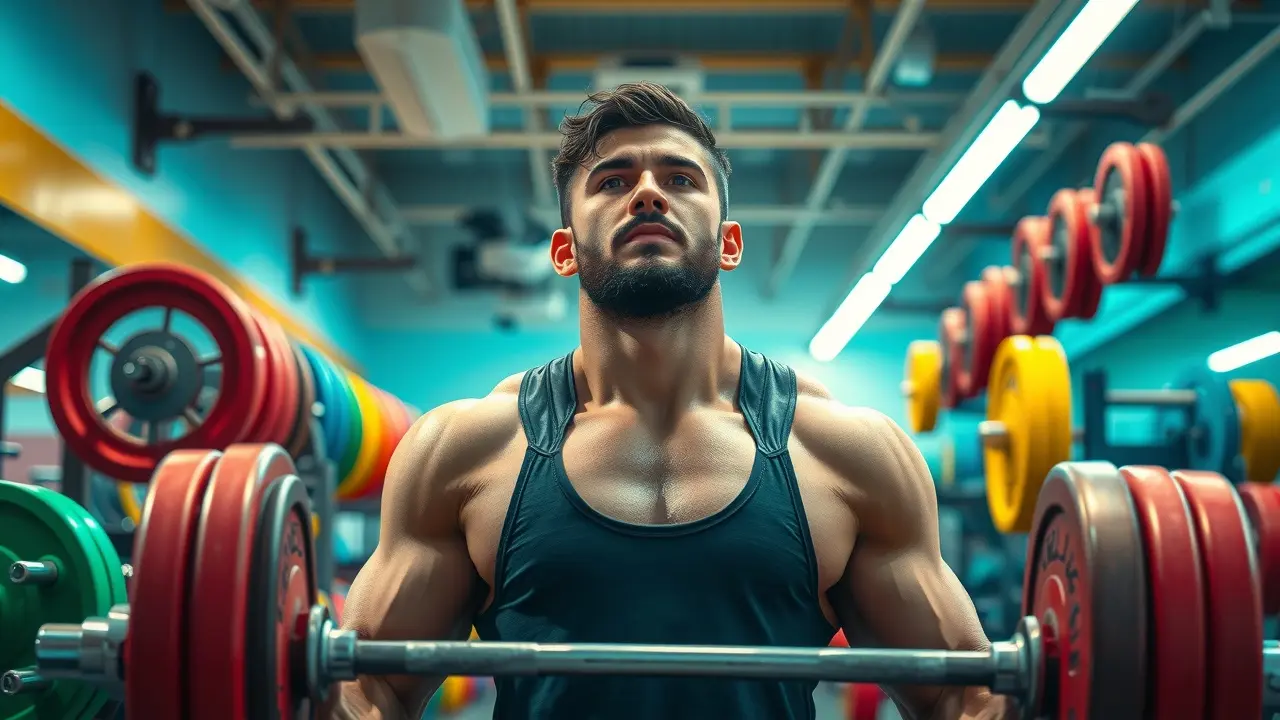 Significado de Sonhar com Halterofilista: Força, Superação e Desafios Halterofilista levantando peso em academia