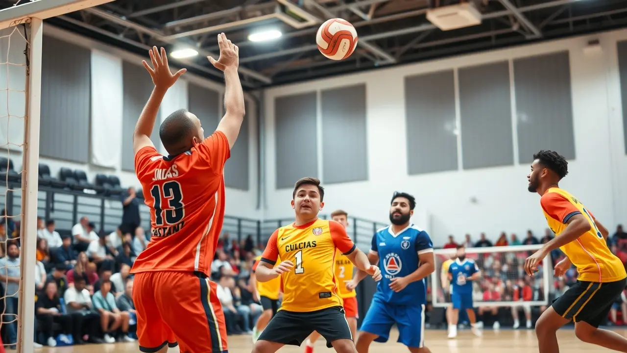 Sonho com jogo de handebol cheio de ação
