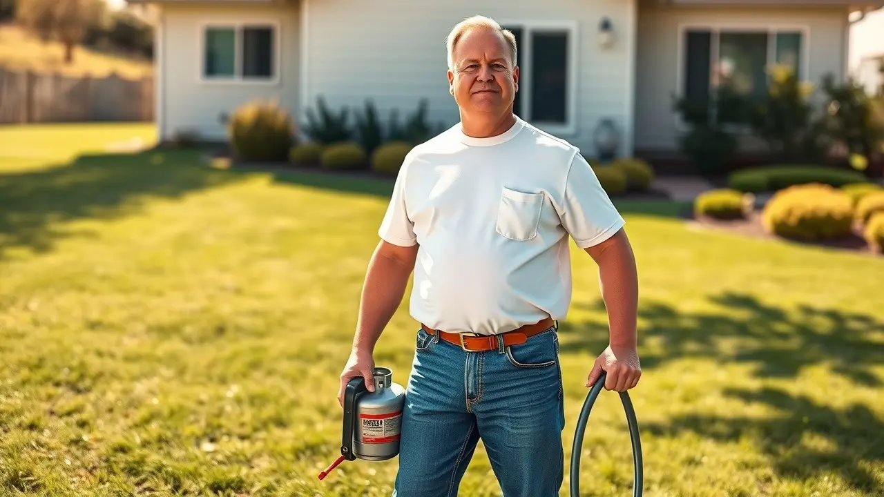 Sonhar com Hank Hill: Desvendando os Significados Ocultos Hank Hill segurando um tanque de propano em Arlen, Texas