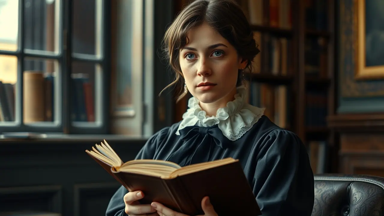 Retrato de Harriet Martineau, intelectual e pensadora.