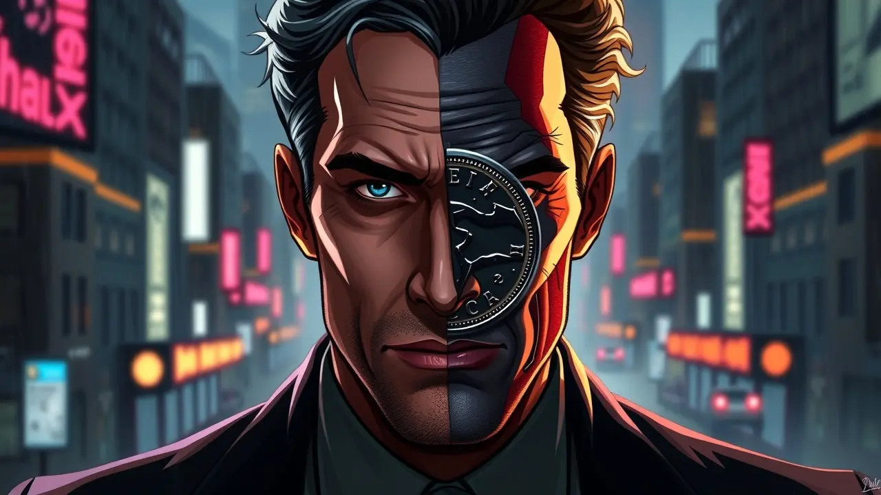 Ilustração de Harvey Dent/Duas-Caras