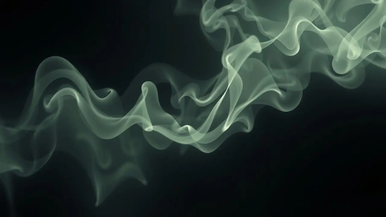 Sonho com haxixe: Fumaça em formas abstratas.