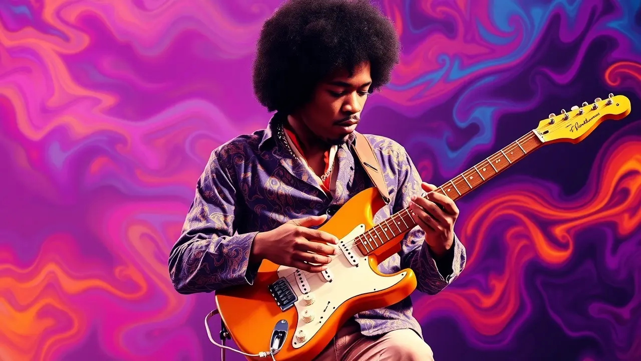 Significado de Sonhar com Hendrix: Uma Viagem Onírica pela Música e Legado Jimi Hendrix tocando guitarra em sonho