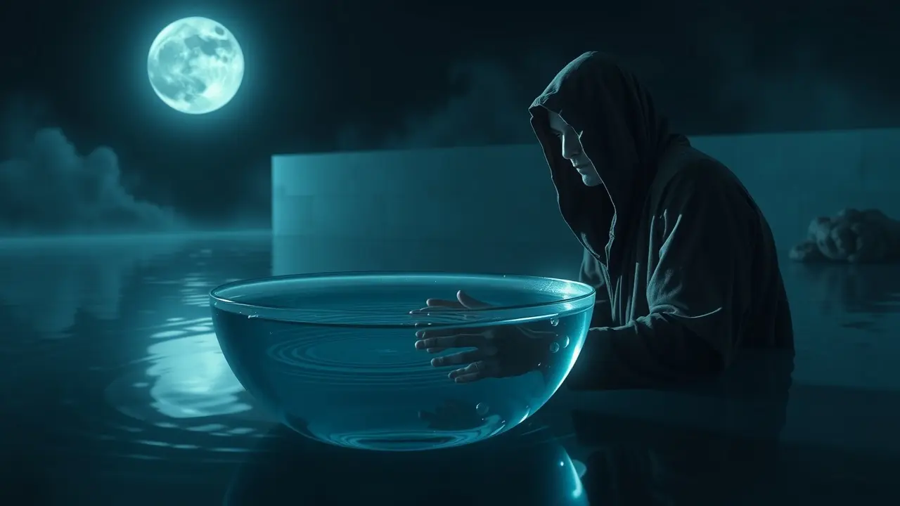 Hidromancia em noite mística
