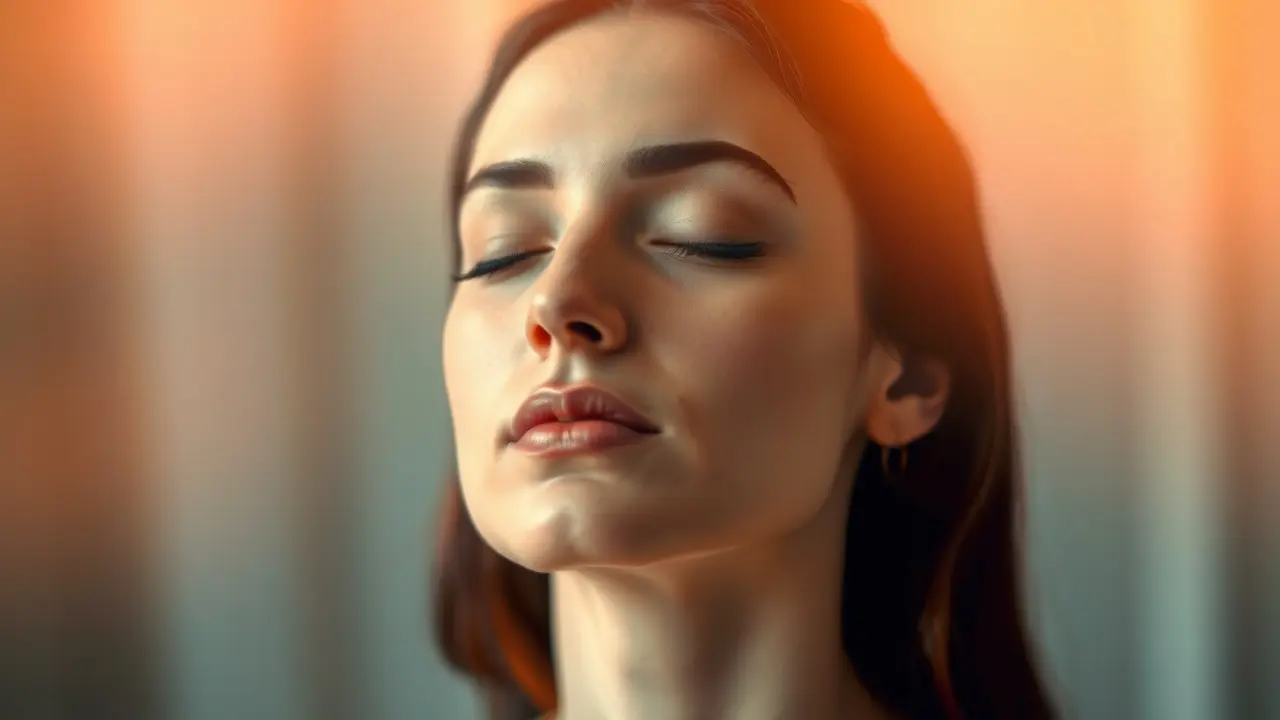 Significado de Sonhar com Hipnose Regressiva: Desvendando o Subconsciente Mulher serena em hipnose regressiva.