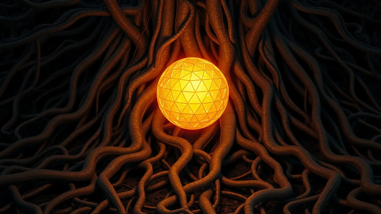 Significado de Sonhar com Hod: Uma Jornada pela Espiritualidade Esfera laranja brilhante representando Hod na Cabala.