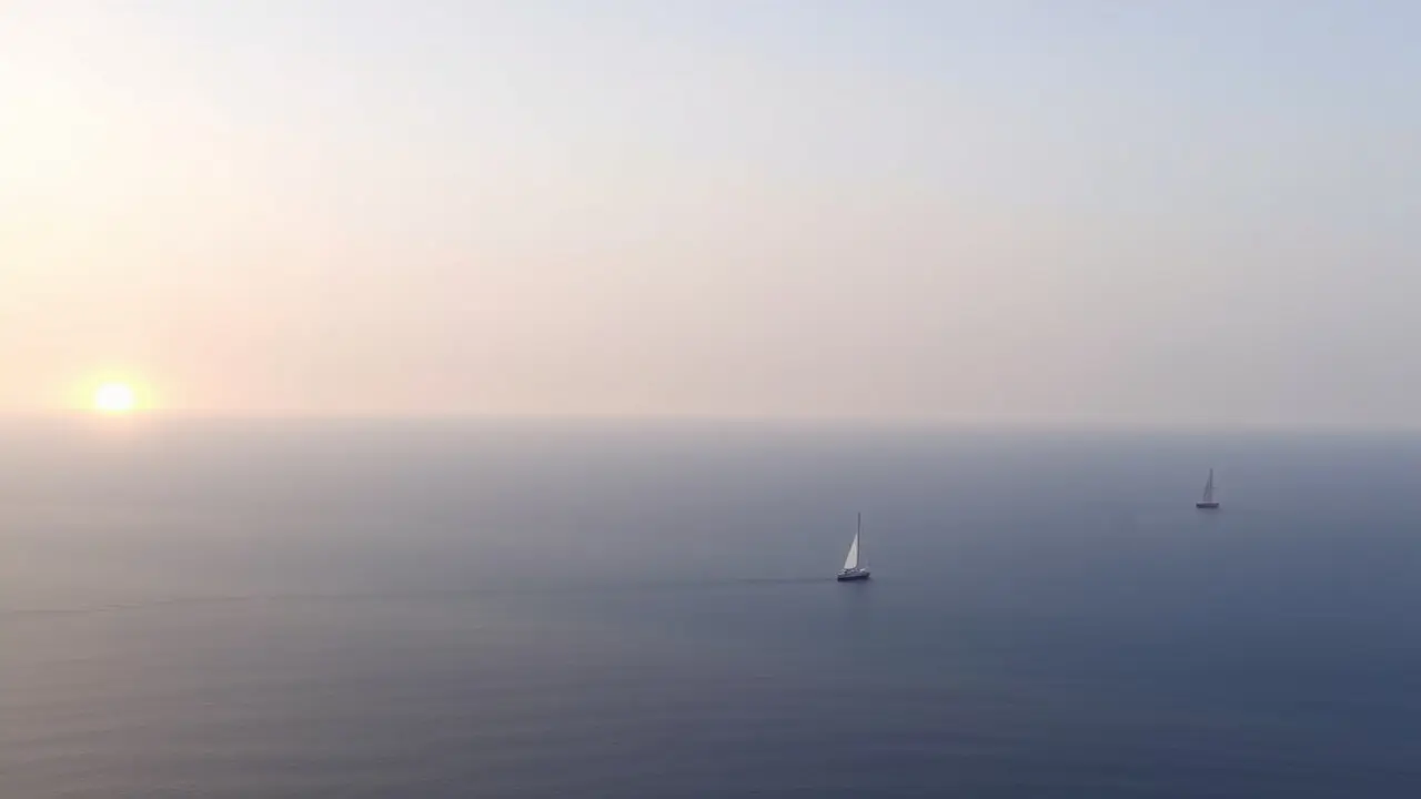 Horizonte marítimo calmo e ensolarado