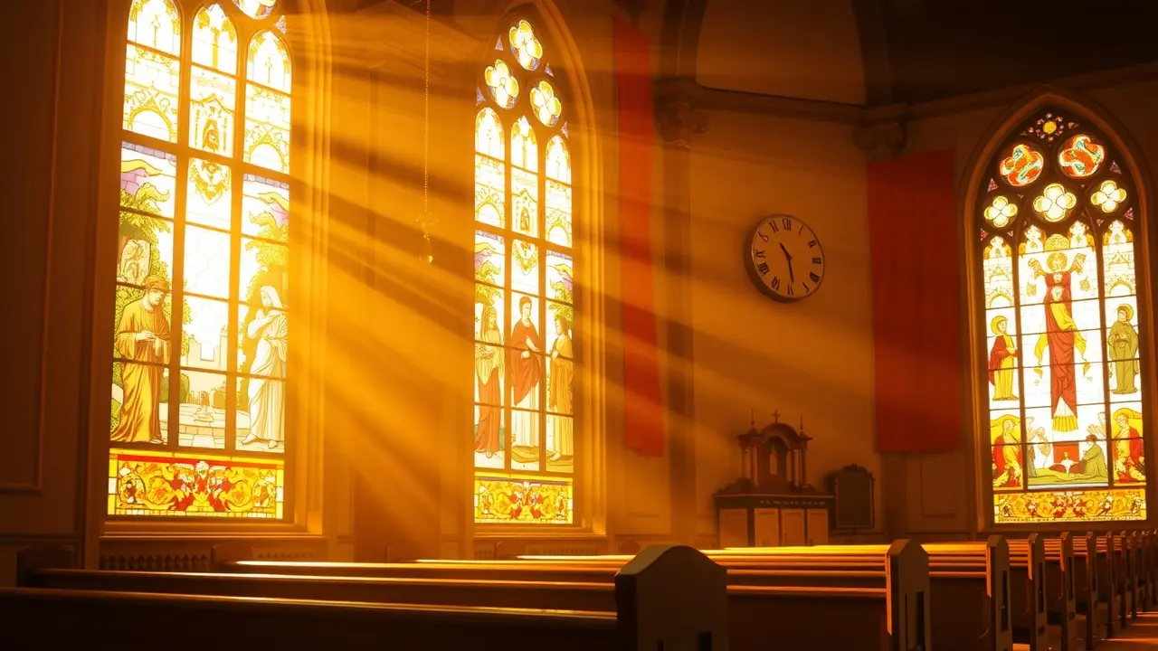 Relógio marcando a hora da missa em sonho