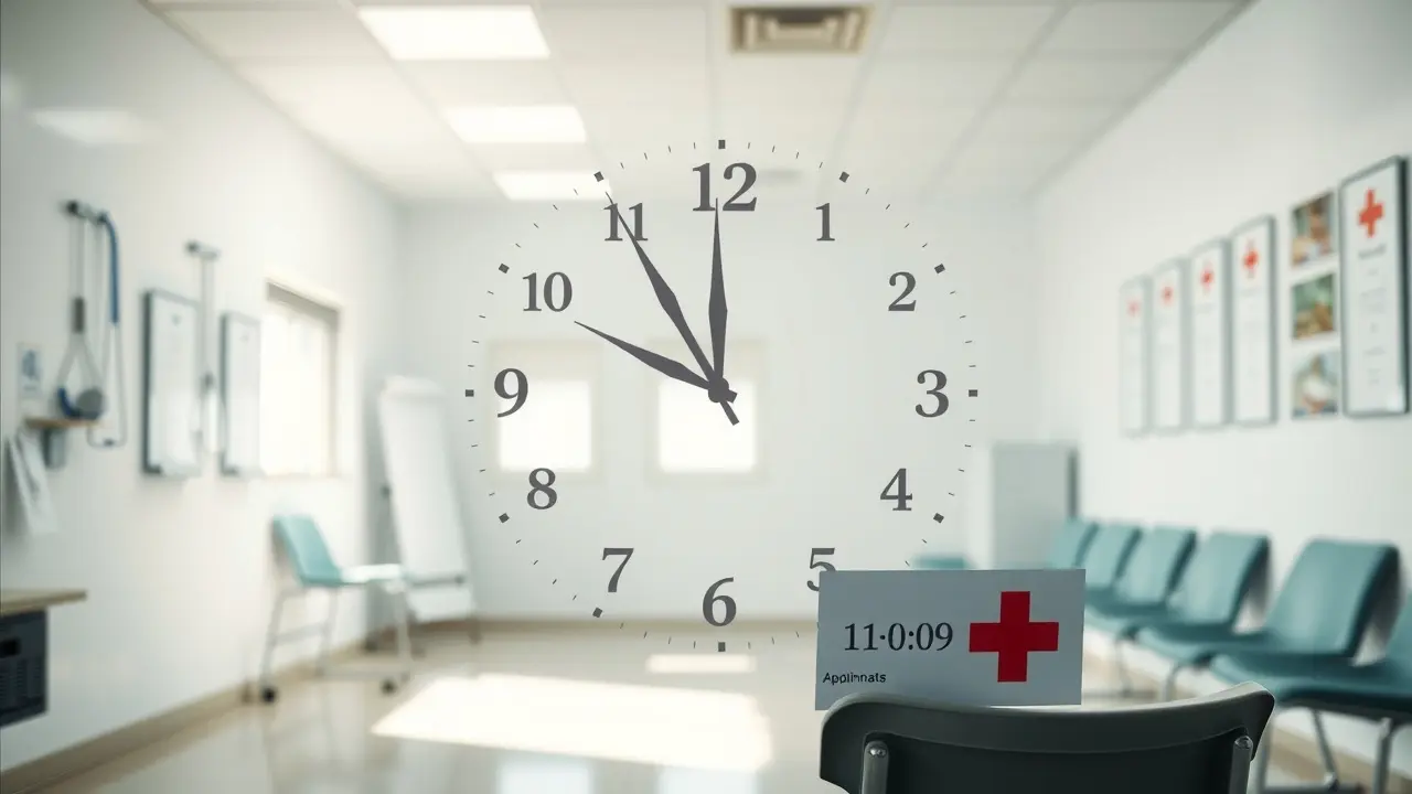 Sonhar com Horário de Consulta Médica: Desvende os Significados Relógio sobreposto a consultório médico em sonho